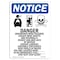 Signmission OSHA Notice Sign, 10" Height, Rigid Plastic, Danger! Abandoned Sign With Symbol, Portrait OS-NS-P-710-V-10928 - alternate 1